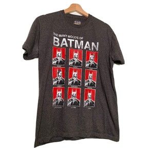 DC Comics Batman size M Gray Men's Graphic T shirt Moods of Batman